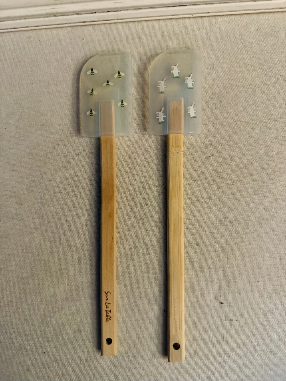 Vintage Sur La Table spring themed animals silicone spatulas set of 2